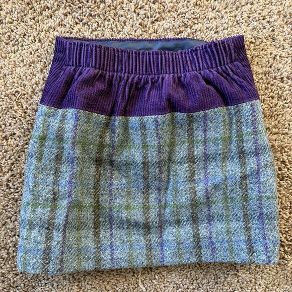 Glen Appin Scotland Harris Tweed Purple/Gray Plaid Wool Skirt Toddler 3T NEW NWT - Picture 4 of 8